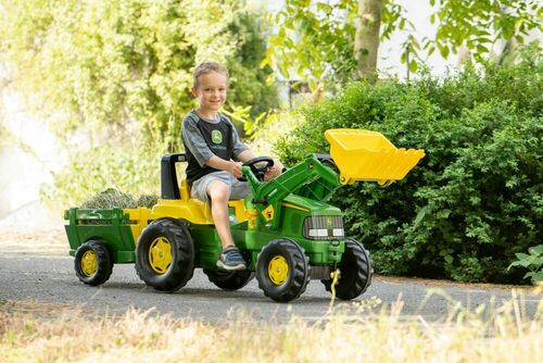 Tracteur Rolly Junior John Deere et sa remorque
