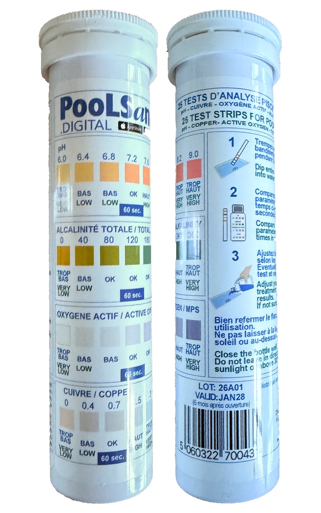 Tube 25 tests de l'eau