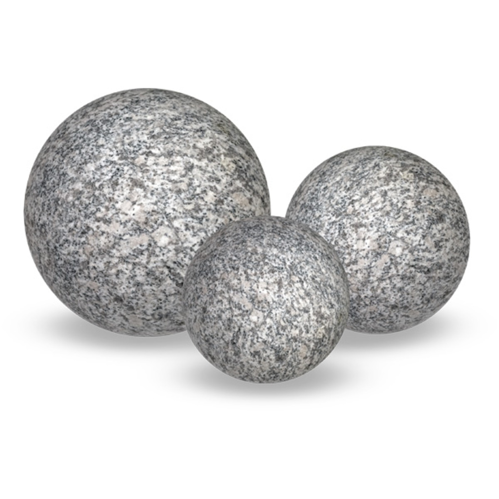 Sphère décorative granit gris