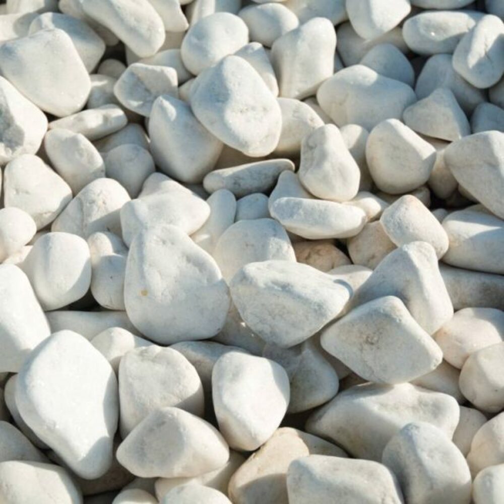 Galet marbre blanc pur