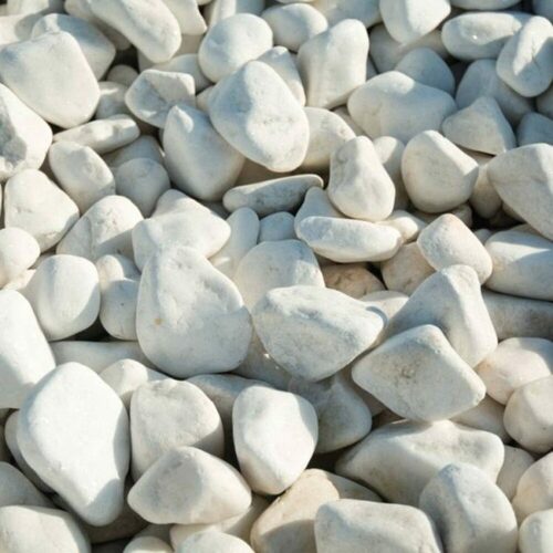 Galet marbre blanc pur