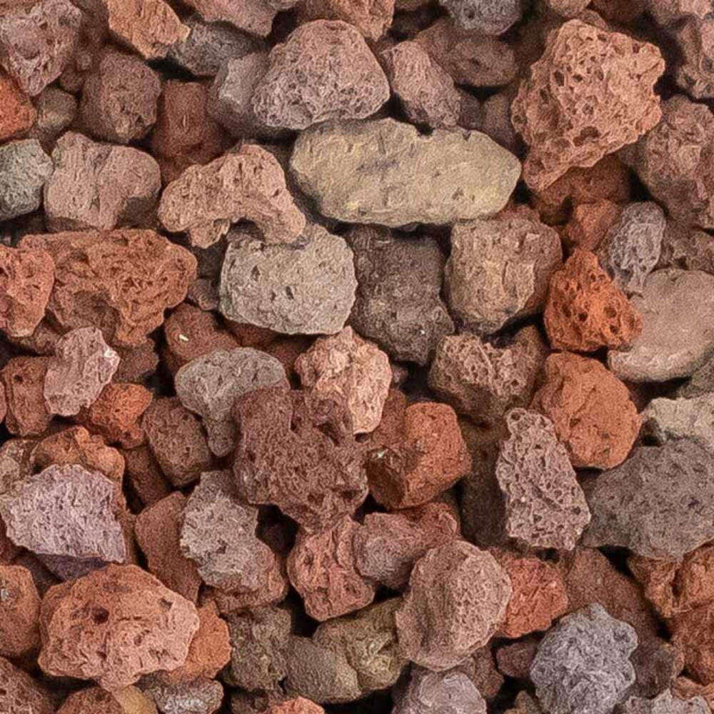 Lave rouge-brune concassée