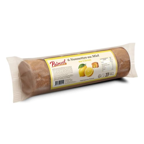 Nonnettes au miel fourrées citron – Rouleau de 6 – 150 g – PAINSOL