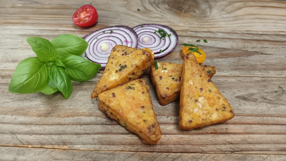 Bouchée Butternut, lentille corail et mozzarella cuite surgelée 14-18g Bleu-Blanc-Coeur