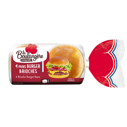 4 Pains Burger briochés 200g La Boulangère Long life