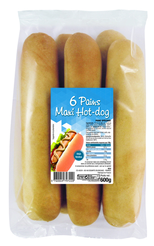 6 Pains Maxi Hot Dog 600g