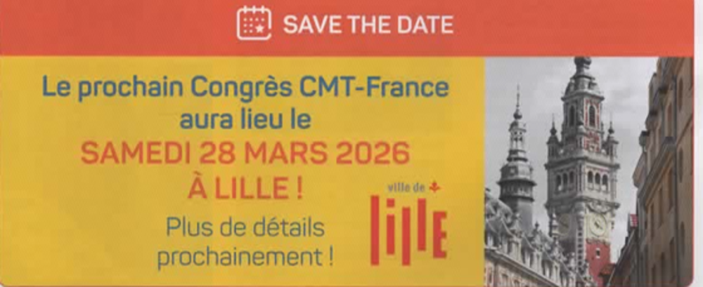 Prochain Congrès  CMT LILLE le 28 03 2026