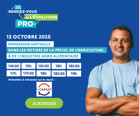 Immersion virtuelle dans les métiers de la pêche, de l'agriculture & de l'industrie agro-alimentaire