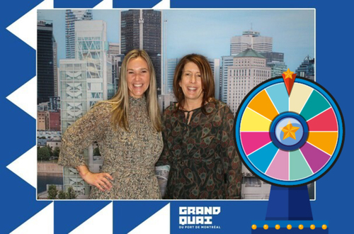 Faites tourner la chance au kiosque 408 ! Venez rencontrer les déléguées du Domaine Château‑Bromont et repartez avec une surprise!