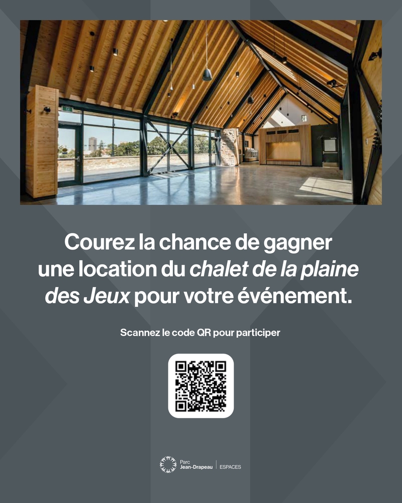 Concours exclusif : votre évènement corporatif au Chalet de la plaine des jeux offert !