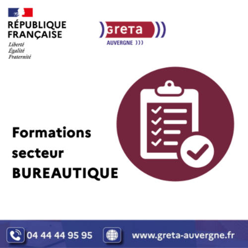 Formations secteur bureautique