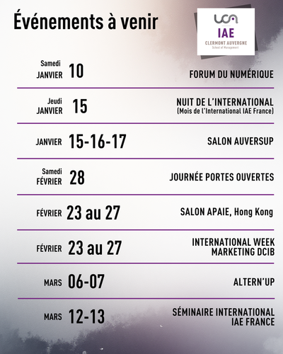 Actualités 2026 IAE Clermont AUvergne