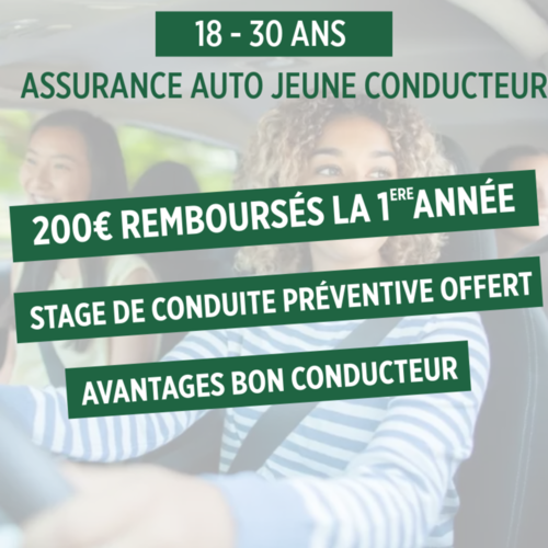 ASSURANCE AUTO JEUNE 200€ REMBOURSÉS LA 1ERE ANNÉE