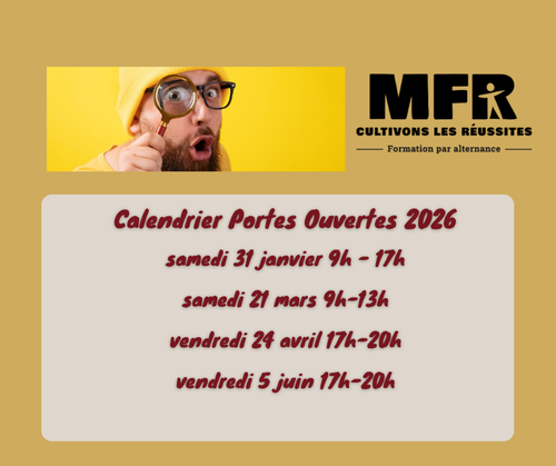 Calendrier des Portes Ouvertes 2026
