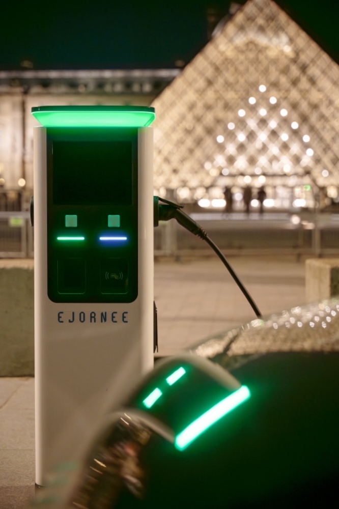 Borne de recharge AC commerciale sur pied à double prise – EJORNEE Série S