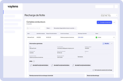 Recharge de flotte de VE