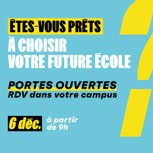 JOURNÉE PORTES OUVERTES - 6 décembre 2025 / 31 janvier 2026 / 7 mars 2026