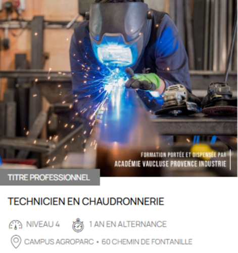 TITRE PROFESSIONNEL Technicien en chaudronnerie