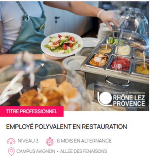 TITRE PROFESSIONNEL EMPLOYÉ POLYVALENT EN RESTAURATION