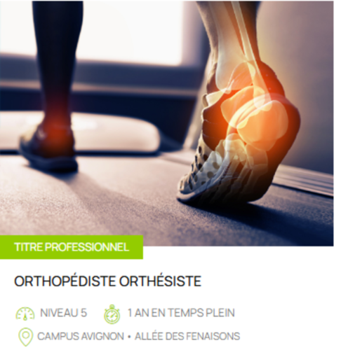 TITRE PROFESSIONNEL ORTHOPÉDISTE ORTHÉSISTE