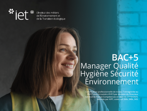 BAC+5 Manager Qualité Hygiène Sécurité Environnement