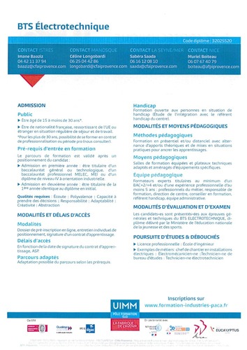 BTS Electrotechnique 