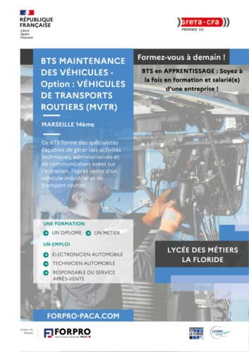 BTS MVTR en alternance 