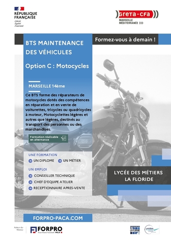 BTS MAINTENANCE MOTO en alternance 