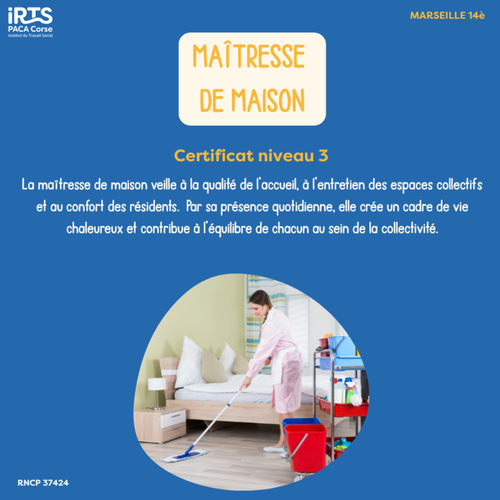 Niveau 3 / Formation Certificat Maîtresse de maison
