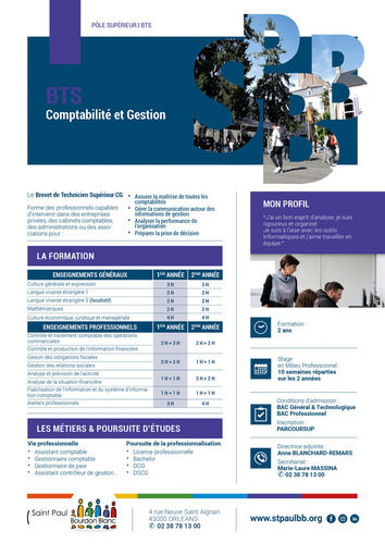BTS Comptabilité et Gestion