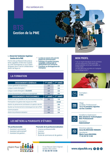 BTS GPME - Gestion de la PME