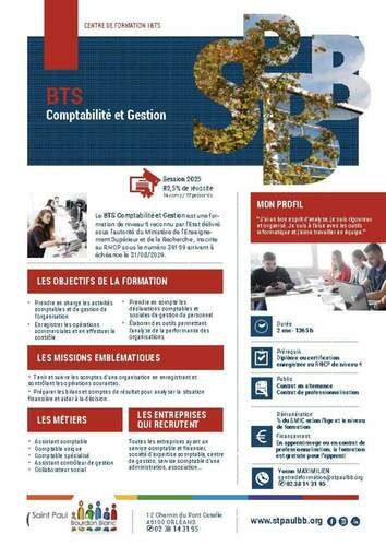 BTS Comptabilité & Gestion en alternance 