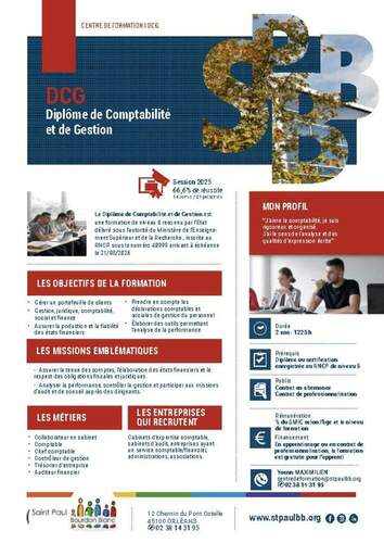 Diplôme de Comptabilité & Gestion (DCG) en alternance