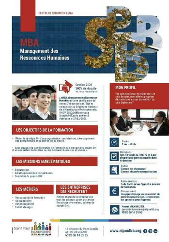 MBA Management des Ressources Humaines en alternance