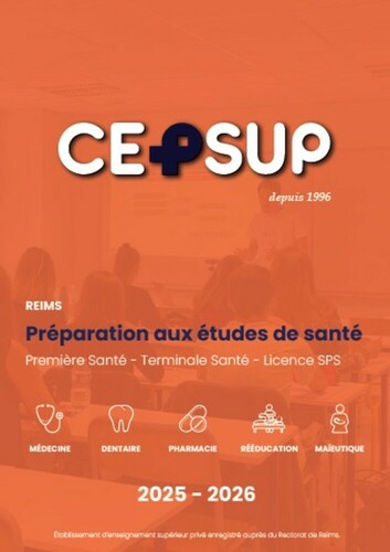 Prépa aux études de santé - CEPSUP - Notre brochure d'informations