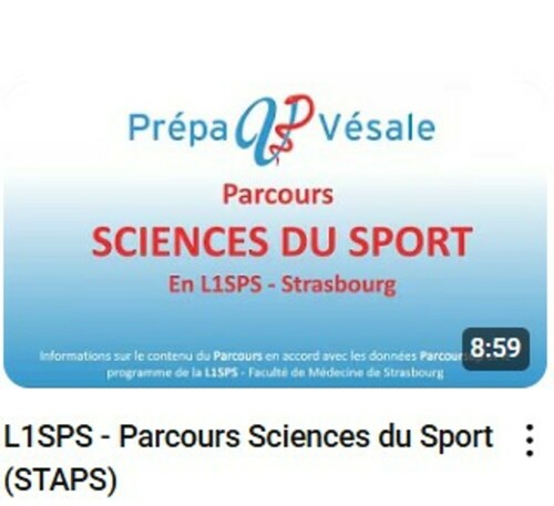 PREPA VESALE - Présentation du parcours STAPS