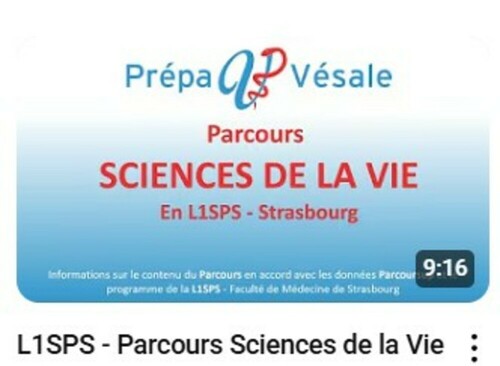 PREPA VESALE - Présentation du parcours SCIENCES DE LA VIE
