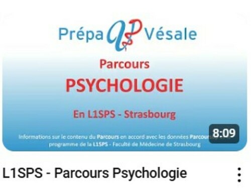 PREPA VESALE - Présentation du parcours PSYCHO