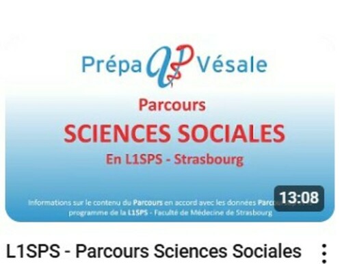 PREPA VESALE - Présentation du parcours SCIENCES SOCIALES