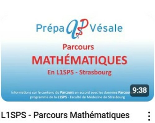 PREPA VESALE - Présentation du parcours MATHEMATIQUES