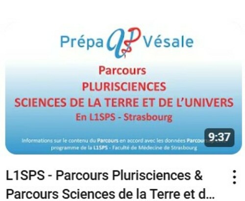 PREPA VESALE - Présentation du parcours SCIENCES DE LA TERRE ET UNIVERS