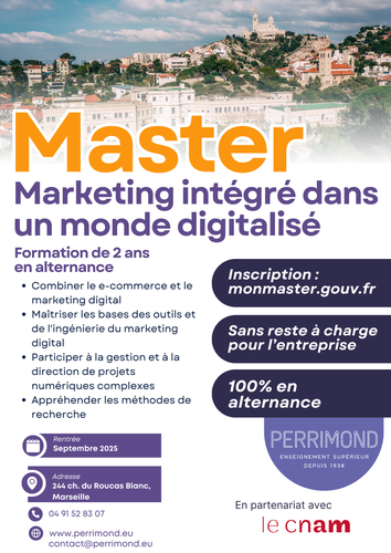 Nouveau à Perrimond : Master Marketing intégré dans un monde digitalisé