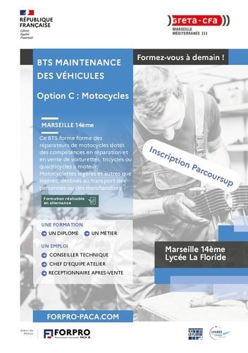 BTS MAINTENANCE MOTO en alternance 