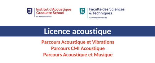 Licence Acoustique - parcours général