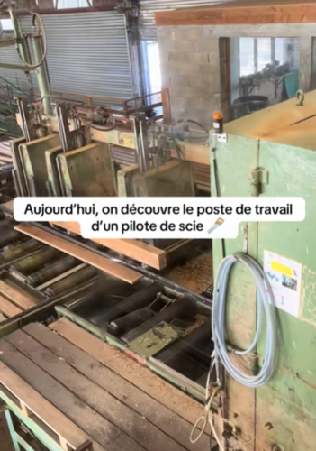 Le poste de travail d'un pilote de scie