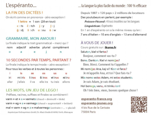 L'espéranto en un coup d'oeil