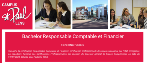Plaquette Certification professionnelle Responsable Comptable et Financier