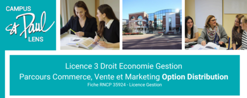 Plaquette Licence Générale Commerce Vente et Marketing option Distribution