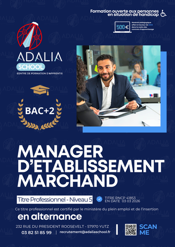 Titre Professionnel Manager d'établissement marchand
