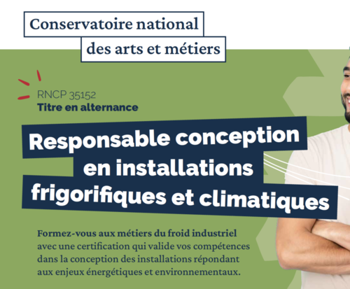 Responsable conception en installations frigorifiques et climatiques - Titre en alternance